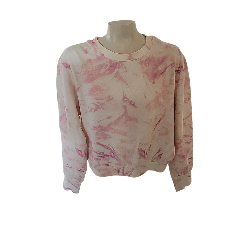 Afrm ANTHROPOLOGIE Tye-dye Pullover Cropped Plus-size 1X Designer Luxury Comfort